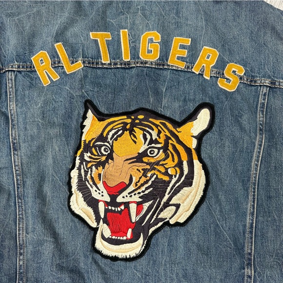 Polo Ralph Lauren Denim “RL Tigers” Jean Jacket 3xlt - Picture 6 of 7